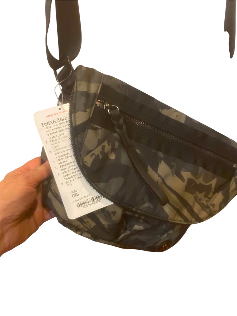 MWT Lululemon UNICORN CAMO Festival Bag